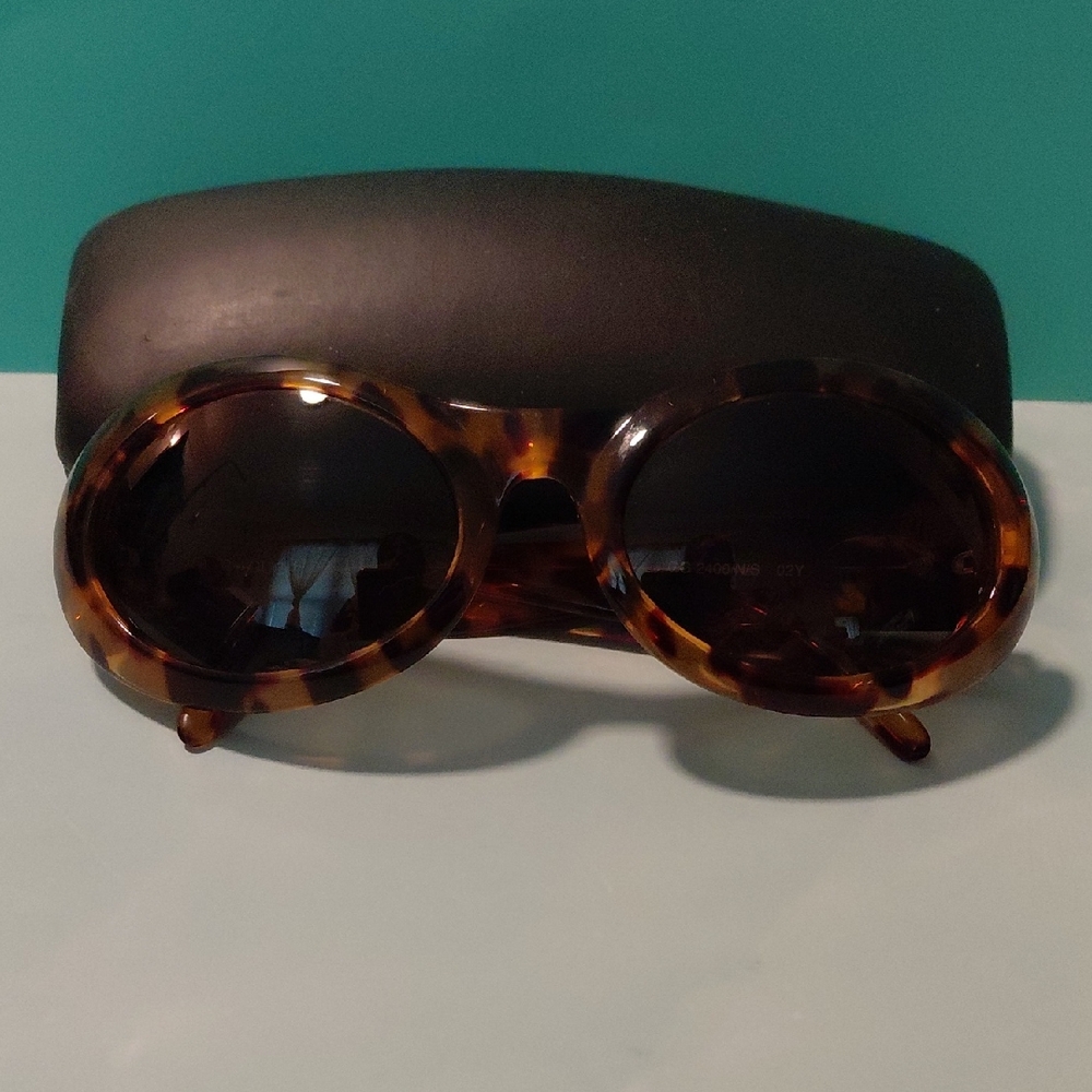 Vintage GUCCI GG2400/N/S 02Y 54mm Tortoise Oval Sunglasses 🕶😎